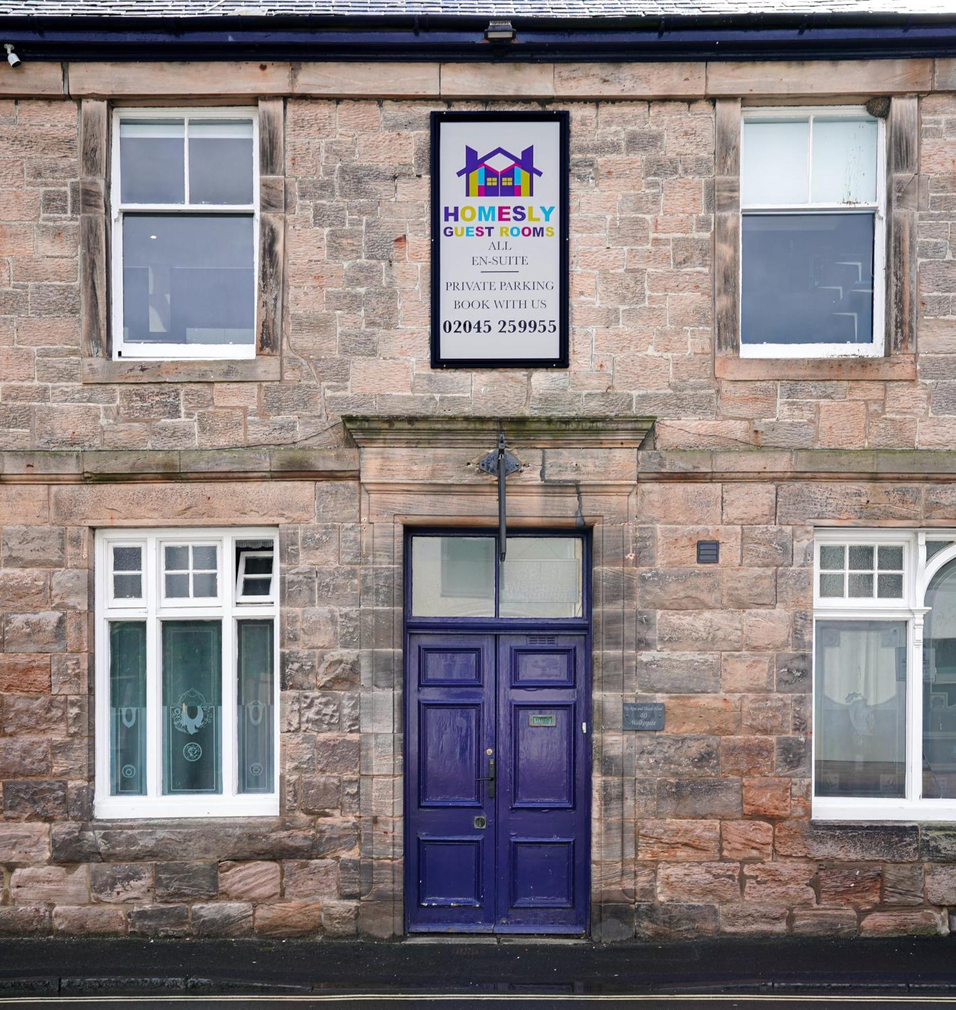 Homesly Guest Rooms, Comfortable En-Suite Guest Rooms With Free Parking And Self Check-In Berwick Upon Tweed Exteriör bild